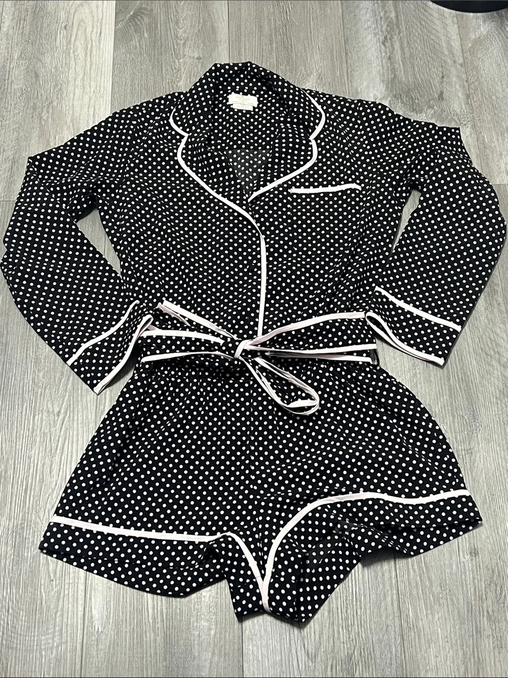 Kate Spade New York polka dot sleep lounge romper / size XS